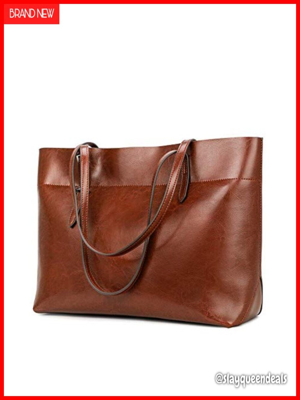 Genuine Leather Large Tote Bag Shoulder Purse with Pockets Women Work Commuter